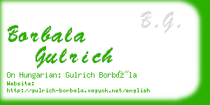 borbala gulrich business card